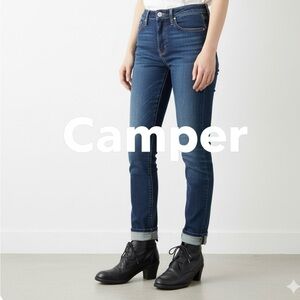 Camper Elegant Black Lace-Up Boots